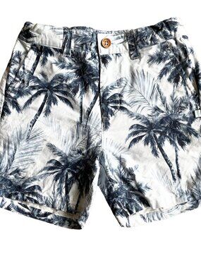 Entire Closet $5! Posh Peanut Boy's Kid's Russell Blue Palm Trees Shorts - 5T